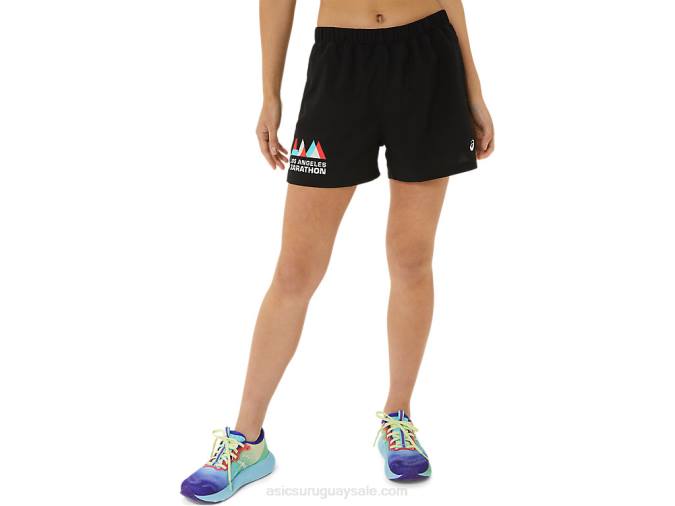 Asics pantalones cortos de mujer 3 pulgadas rendimiento negro 2023 - Image 1