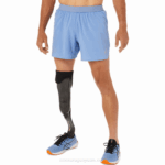Asics pantalones cortos hombre 5 pulgadas azul armonía