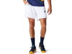 Asics pantalones cortos masculinos brillantes 7 en blanco