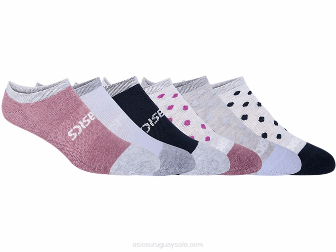 Asics paquete de calcetines acelerados mujer azul morado set 6 piezas - Image 1