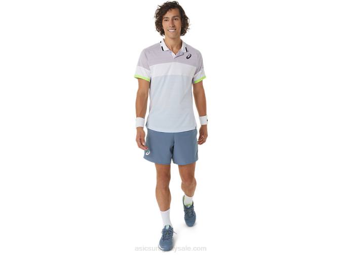 Asics partido masculino 7 en corto azul acero estilo y rendimiento - Image 4