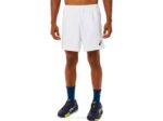 Asics partido masculino 7 en corto blanco brillante estilo y confort