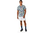 Asics partido masculino 7 en corto blanco brillante estilo y confort - Image 3