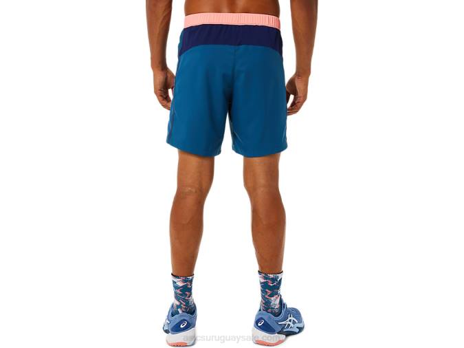 Asics partido masculino corto 7 indigo claro cómodo y ligero - Image 2