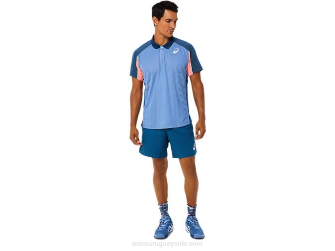 Asics partido masculino corto 7 indigo claro cómodo y ligero - Image 4