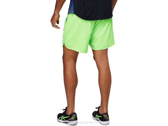 Asics partido masculino corto verde geco rendimiento deportivo - Image 2