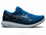 Asics paseo en planeador azul renacido y negro estilo moderno