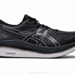 Asics paseo en planeador negro gris cómodo y ligero