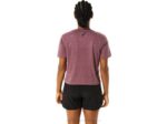 Asics playera boxy de rayas mujer color brezo profundo - Image 2