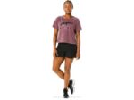 Asics playera boxy de rayas mujer color brezo profundo - Image 4