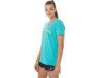 Asics playera con cuello en V mujer run club cristal marino 2023 - Image 3
