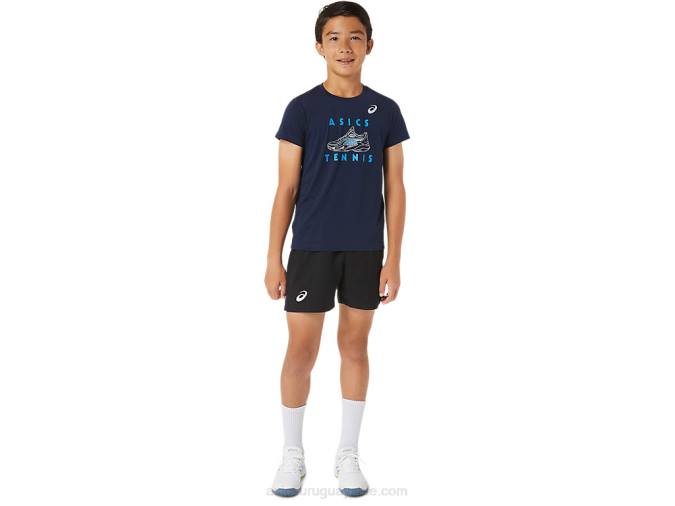 Asics playera corta gráfica tenis niños medianoche diversión activa - Image 4