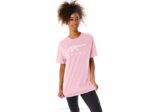 Asics playera corta rayas sal rosa estilo moderno