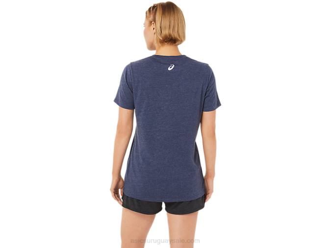 Asics playera de manga corta cuello en v flor de cerezo brezo mujer - Image 2