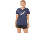 Asics playera de manga corta cuello en v flor de cerezo brezo mujer