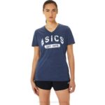 Asics playera de manga corta mujer cuello v brezo estilo 1977