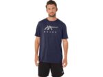 Asics playera de manga corta rayas brezo chaquetón moderno