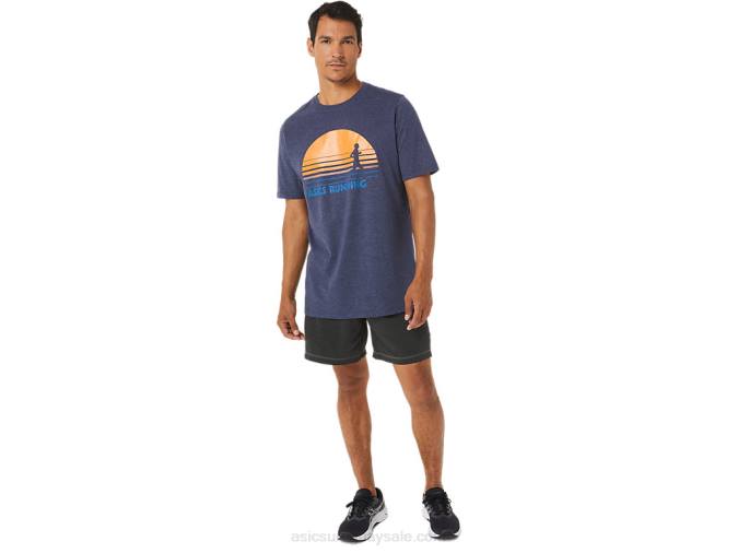 Asics playera gráfica corredor amanecer color brezo - Image 4