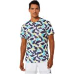 Asics playera gráfica corta hombre blanco brillante estilo moderno