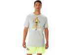 Asics playera gráfica corta hombre brezo gris ligero