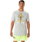 Asics playera gráfica corta hombre brezo gris ligero