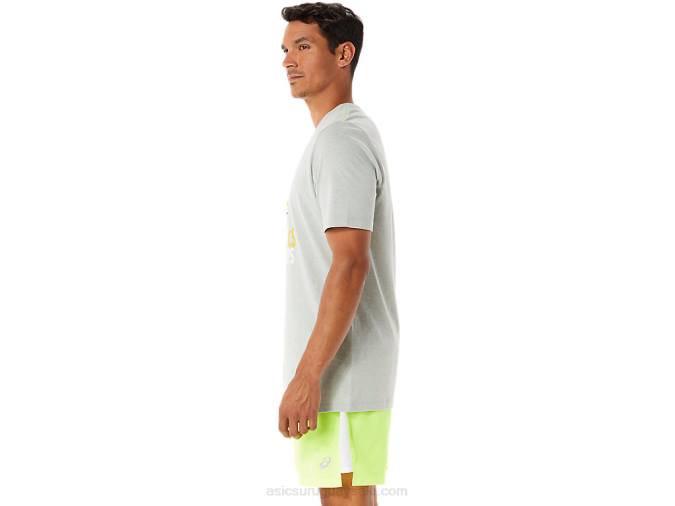 Asics playera gráfica corta hombre brezo gris ligero - Image 3