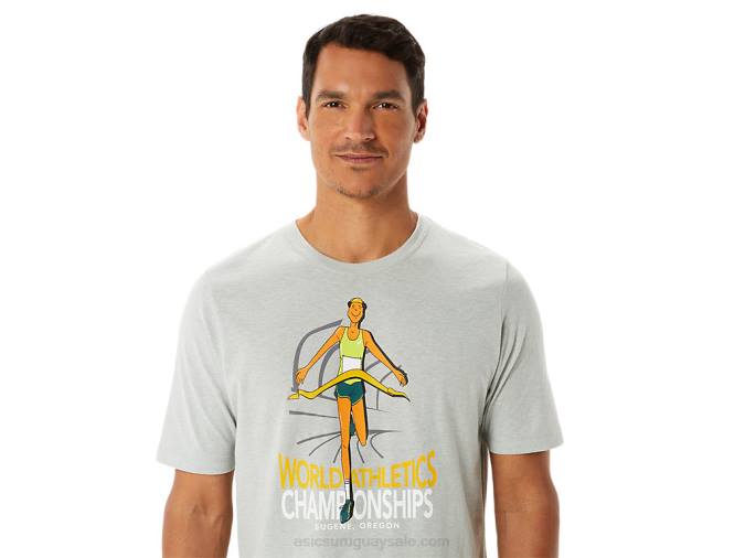 Asics playera gráfica corta hombre brezo gris ligero - Image 4