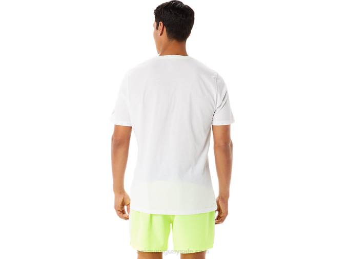 Asics playera gráfica de manga corta blanca para hombre - Image 2