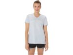 Asics playera mujer cuello V run club cielo suave