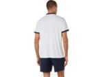 Asics polo de cancha hombre blanco brillante medianoche estilo y rendimiento - Image 2