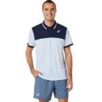 Asics polo de cancha hombre cielo suave medianoche estilo y confort