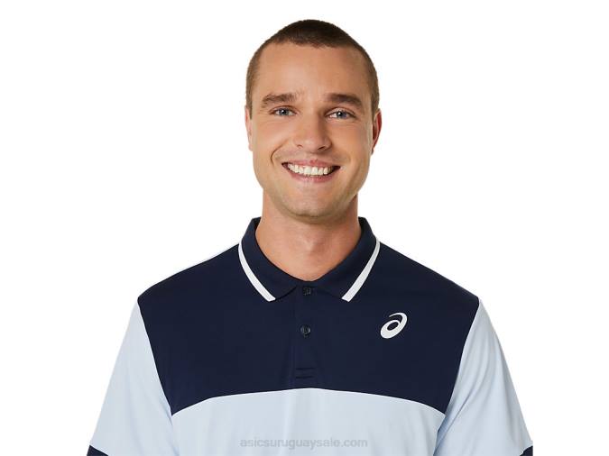 Asics polo de cancha hombre cielo suave medianoche estilo y confort - Image 4
