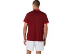 Asics polo de cancha hombre jugo de remolacha rojo clásico deportivo - Image 2