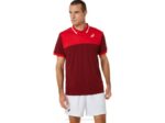 Asics polo de cancha hombre jugo de remolacha rojo clásico deportivo
