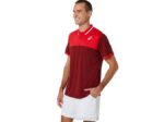 Asics polo de cancha hombre jugo de remolacha rojo clásico deportivo - Image 3