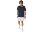 Asics polo de cancha para hombre medianoche negro alto rendimiento - Image 4