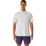 Asics polo de hombre actibreeze jacquard gris glaciar cómodo y moderno