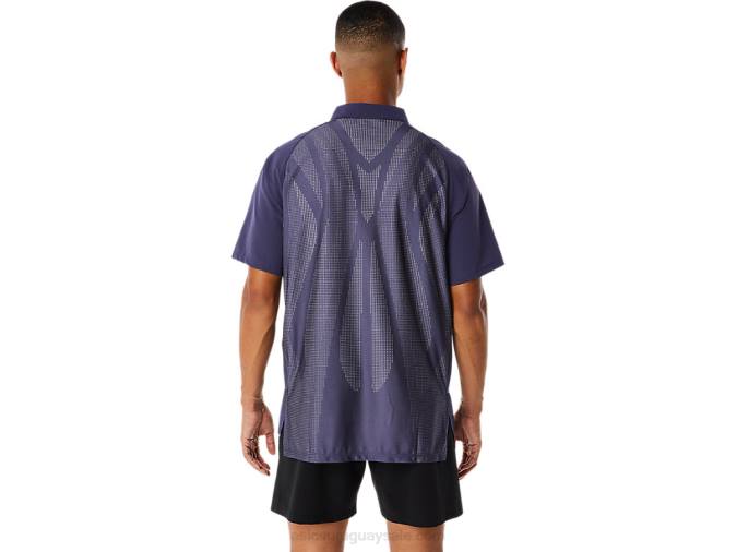 Asics polo de hombre actibreeze jacquard niebla índigo confort y estilo - Image 2