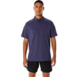 Asics polo de hombre actibreeze jacquard niebla índigo confort y estilo