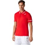Asics polo de hombre rojo clásico estilo y comodidad