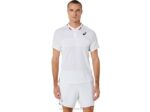Asics Polo de Partido Hombre Blanco Brillante Estilo y Comodidad