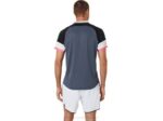 Asics polo de partido hombre negro rendimiento gris sporty - Image 2