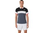 Asics polo de partido hombre negro rendimiento gris sporty