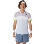 Asics polo de partido hombre violeta anochecer cielo suave elegante