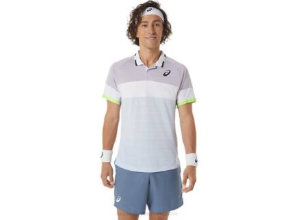 Asics polo de partido hombre violeta anochecer cielo suave elegante