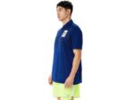 Asics polo degradado hexagonal hombre azul oscuro estilo moderno - Image 3