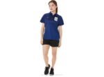 Asics polo degradado hexagonal mujer azul oscuro elegante - Image 4