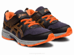 Asics pre-venture 8 zapatillas preescolar negro y naranja vibrante - Image 2