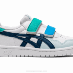Asics preescolar blanco azul mako estilo y comodidad