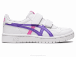 Asics preescolar blanco y amatista estilo moderno y cómodo